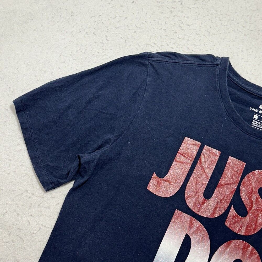 Nike Men's Large Athletic Cut Short Sleeve Glitter Just Do It Graphic T Shirt - Picture 5 of 11